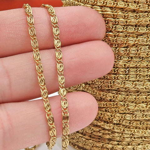 Scroll Chain, Fancy Snail chain, Bulk Stainless Steel Chain for Handmade Jewelry Making