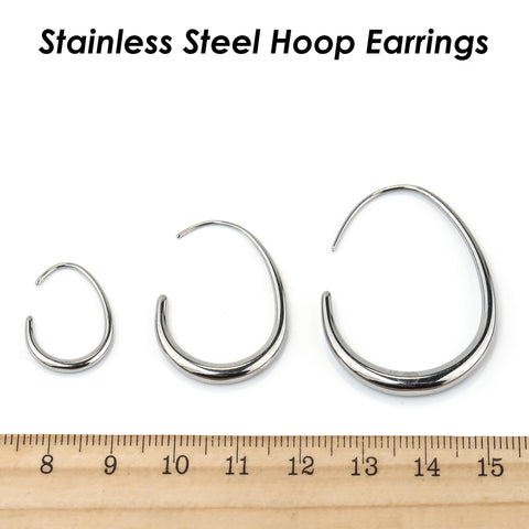Stainless Steel Hoop Earrings for Woman, Hypoallergenic Earring Hoops Gold Silver
