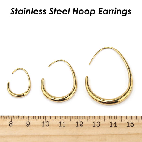 Stainless Steel Hoop Earrings for Woman, Hypoallergenic Earring Hoops Gold Silver