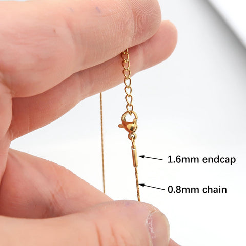 0.8mm Thin Snake Chain Stainless Steel, Fine Snake Necklace Gold Silver, Dainty Beading Chain