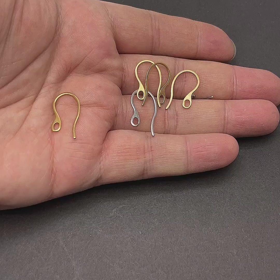 Surgical Steel Earring Hooks, Bulk Wholesale Stainless Steel Ear Wires Gold Silver Hypoallergenic Tarnish Free