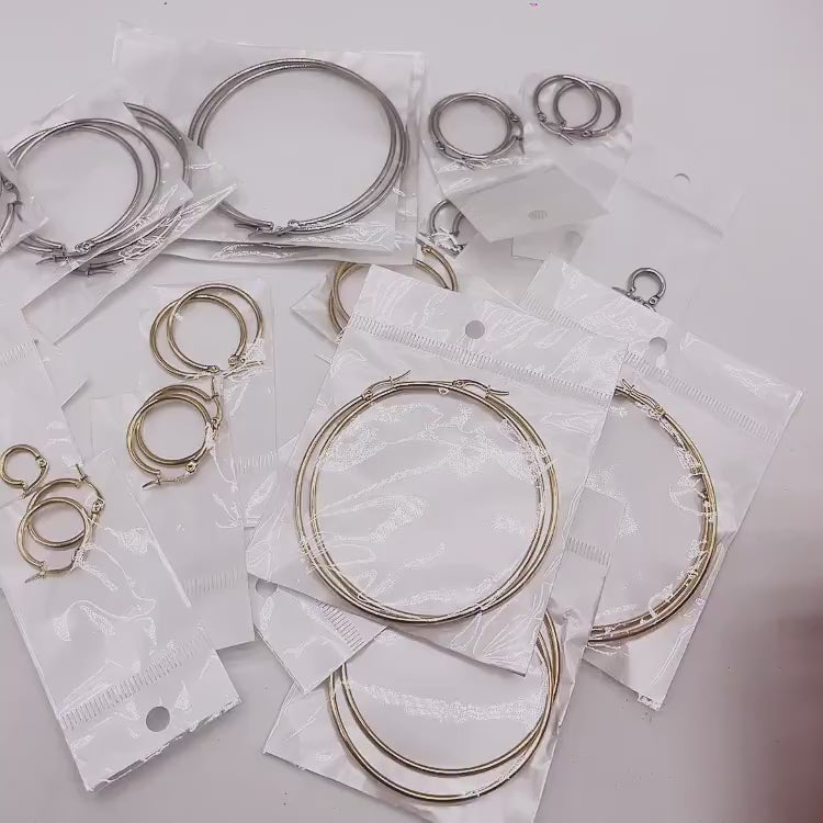 Stainless Steel Earring Hoops Gold Silver, Big Hoop Earrings for Women, Gold Hoop Earring Gift for Her